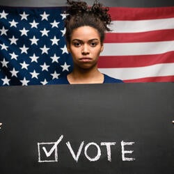 Voter stock image